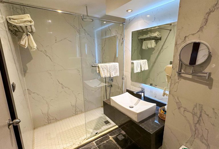 سرویس بهداشتی و حمام اتاق دبل استاندارد هتل ارگ جدید یزد